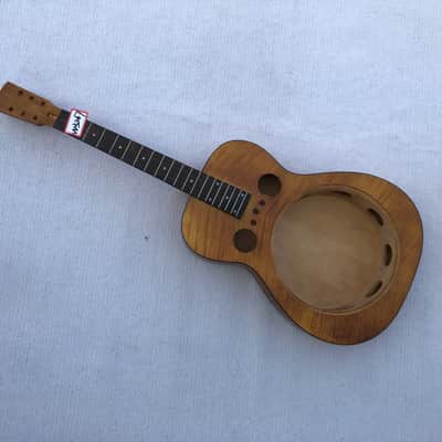 Tiger Maple Top Resonator Dobro Guitar DIY Project, Rosewood Fingerboard Neck image 2