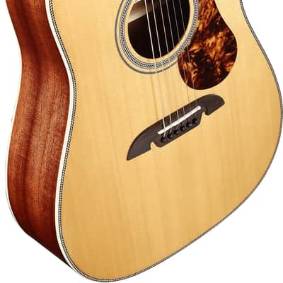 Alvarez MD60 Herringbone Dreadnought Acoustic Guitar, Solid Spruce Top image 4