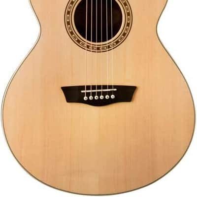 Washburn Harvest 6 String Acoustic Guitar, Right, Natural (WG7S-A) image 1
