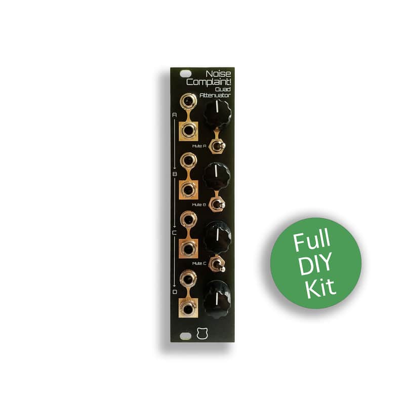 SetonixSynth Noise Complaint Quad Normalized Attenuator - Eurorack Mute 3U 6hp Full DIY Kit image 1