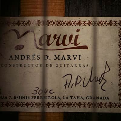 2013 Andres Marvi 304c Classical Guitar image 3