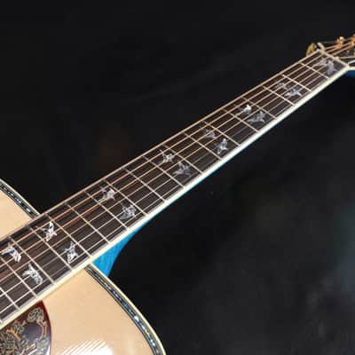 Gibson Custom Shop ONE OFF Dove's in Flight Natural Top Bluebonnet Back/Sides with Case - Bluebonnet 021 image 2