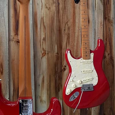 Fender Mod Shop Stratocaster - Crimson Red Transparent over Mahogany - LEFTY image 5
