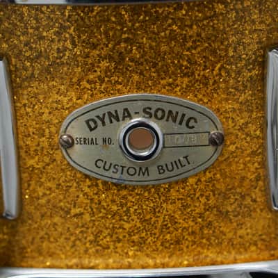 Rogers 5x14" Dynasonic Wood Snare Drum - 1960s Gold Sparkle Pearl image 8