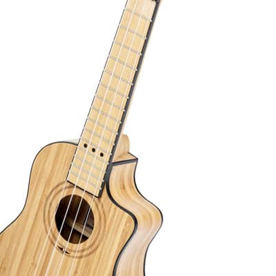 Ortega RUNAB-SO Bamboo Series Solid Bamboo Top & Neck 4-String Soprano Acoustic-Electric Ukulele w/Gig Bag image 8