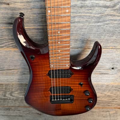 Ernie Ball Music Man JP15 7-String Electric Guitar - Amber Waves Flame image 2