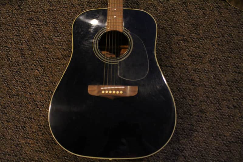 Fender Catalina "Black Cat" Acoustic Guitar w/Hard Shell Chipboard Case image 1