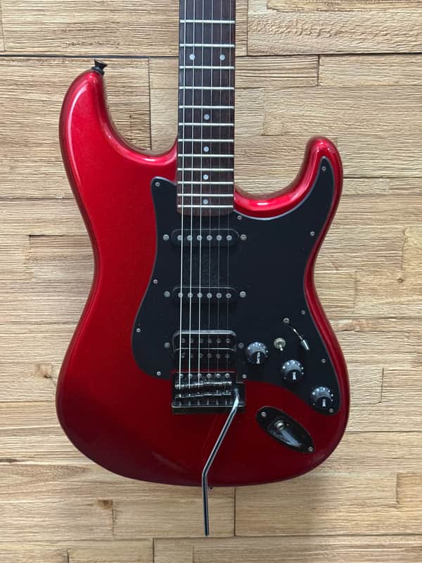 Series 10 by Bently  HSS Super Strat Guitar- 1980's -Candy Apple Red - 7lbs 8oz w/gig bag image 1