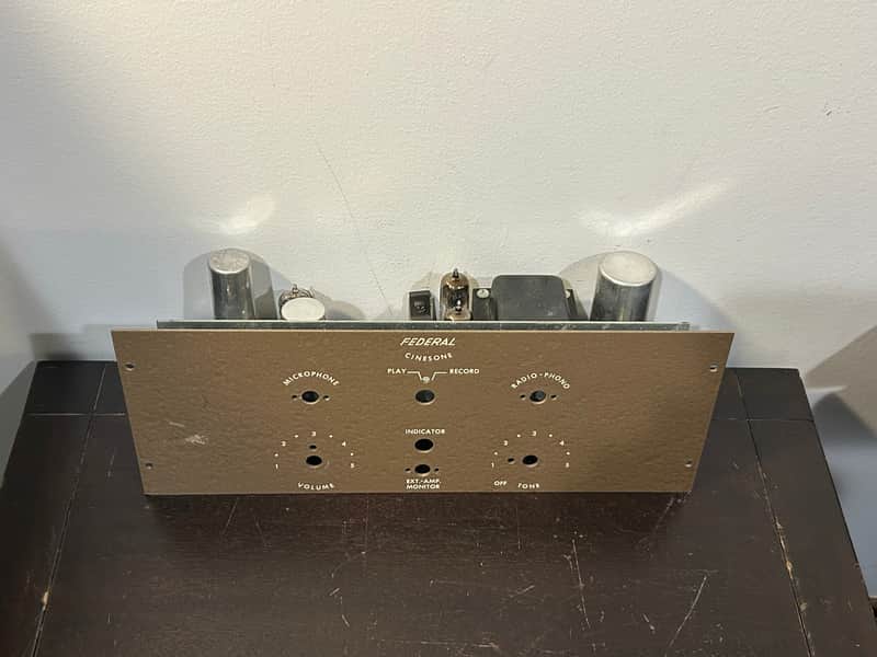 Federal Cinesone filmosound guitar amplifier project vintage tube amp 6x4 6aq5