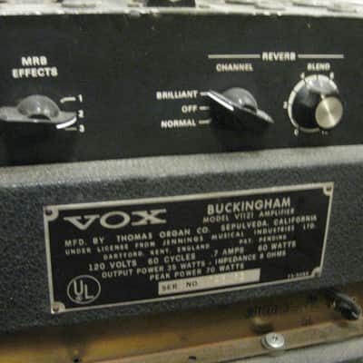 Vox Buckingham Super Reverb V1121 1968 Black image 6