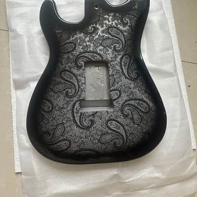 Black Vintage Amoeba Black Guitar Mahogany Strat Stratocaster Style Body image 5