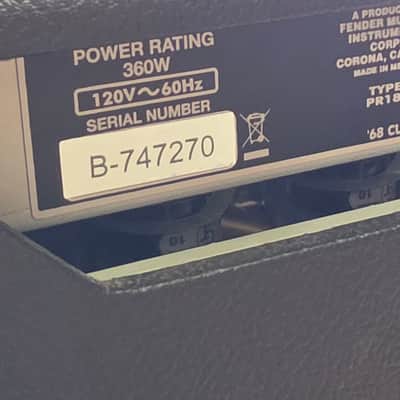 USED Fender '68 Custom Twin Reverb (2018) 2x12 100w Tube Amp Combo Amplifier Black Tolex image 4