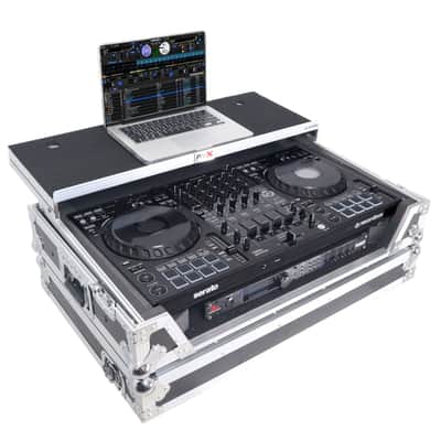 ProX XS-DDJFLX10WLT | Flight Case for DDJ-FLX10 with Laptop Shelf | 1U Rack Space & Wheels image 4