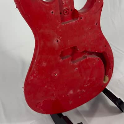 Unbranded P-Bass Style Electric Bass Body - Red image 2