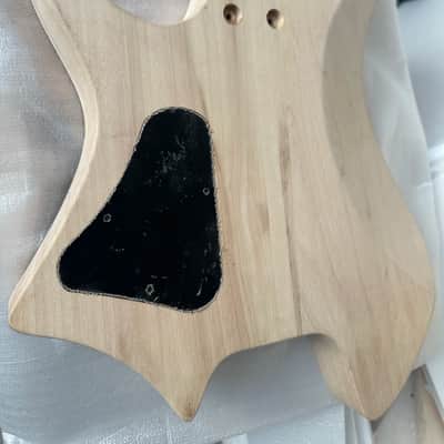 Unfinished Polar Wood Headless Guitar Body DIY Project image 4