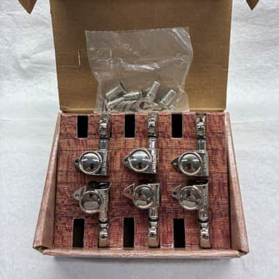 Grover Rotomatic Tuners NOS 1980's Nickel 102N 3+3 Machine Heads image 2
