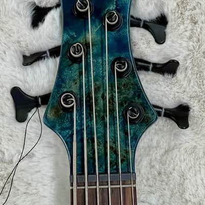 Mint Ibanez BTB946 COL 6-String Electric Bass Guitar, Cosmic Blue Low Gloss Finish image 5
