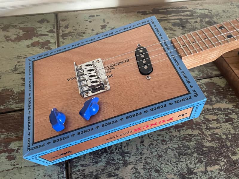 Taconic #232 4 String Electric Cigar Box Mandolin - Punch Gran Puro Toro - Video image 1