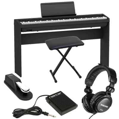 Roland FP-30X Digital Piano with Speakers (Black), KSC-70, Bench, Sustain Pedal, Nektar NP-1, Tascam TH02 Bundle