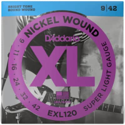 D'Addario XL Nickel Electric Guitar String Set 09-42 Super Light EXL120 image 2