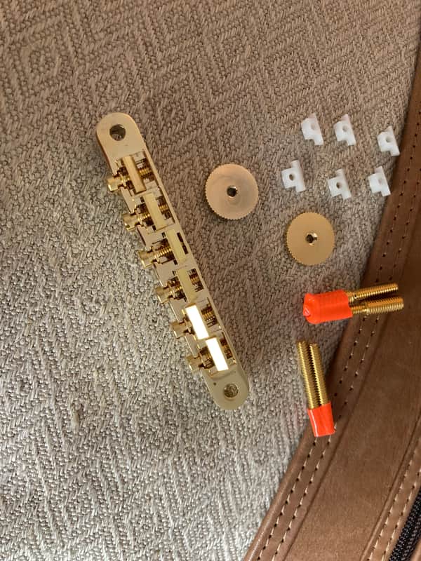 Gibson PBBR-065 Historic Non-Wire ABR-1 Tune-O-Matic Bridge 2025-24K Gold plated image 1
