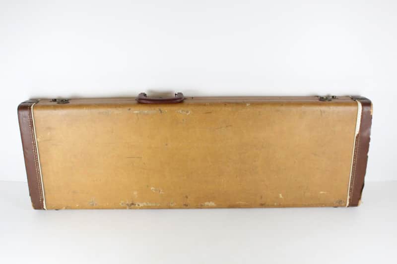 1950s Vintage Fender Mustang Musicmaster Bronco Duo-Sonic Hardshell Case Amber Tweed USA 1950s imagen 1