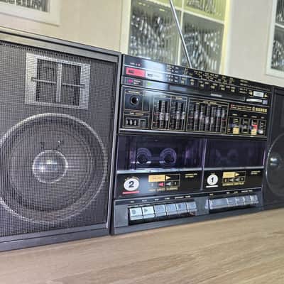 SILVER SR 2040 Rare Vintage Cassete Boombox Japan Retro Warranty SILVER image 1