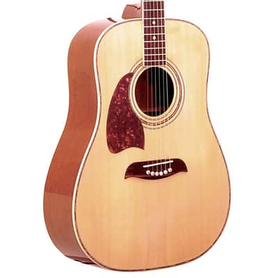Oscar Schmidt OG2NLH Left-Handed Dreadnought Acoustic Guitar, Natural image 3