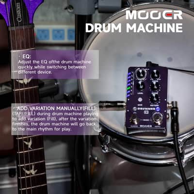 Mooer Drummer X2 Drum Machine Guitar Pedal with 121 Drum Grooves 11 Music Styles 7 Rhythm Slots Fill Function Tap Tempo Knob for Electric Guitar Bass (Price includes the import duty for US buyer) image 3