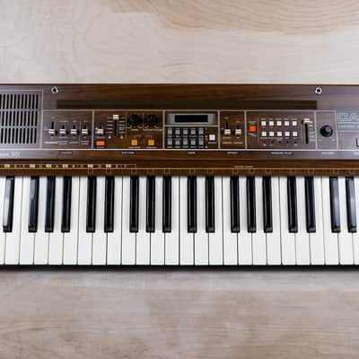 Casio CT-501 Casiotone 49-Key Synthesizer 1980s Natural Woodgrain 100V Vintage Japan w/ MS-1 Barcode Reader, Test Charts, Manual, Hard Case image 19