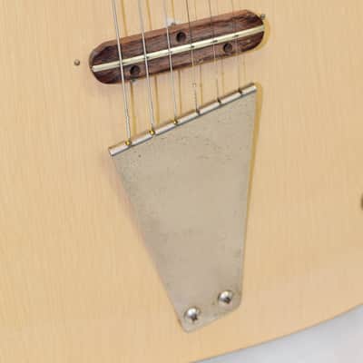 Vintage 60's Danelectro Convertible Hollow-Body Electric Guitar, Blonde w/ Gig Bag image 5
