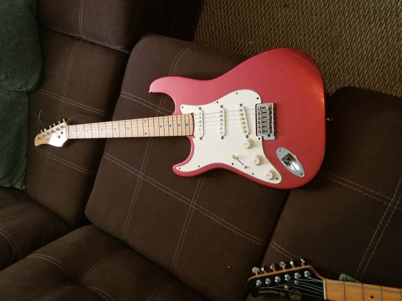 Left Handed Kramer Focus 2002 RED SPARKLE Fender USA PICKGUARD ELECTRONICS AND PICKUPS !! image 1