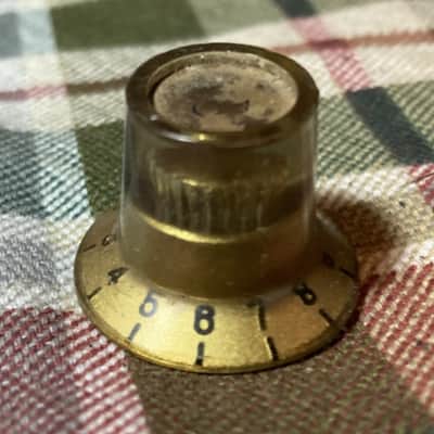 Worn Vintage Relic Gold Univox Guitar Tone Knob, 1960s-70s Japan image 2
