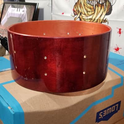Tama Mastercraft Aw456 Artwood 14x6.5 Birch Snare Shell. Cherry Wine lacquer image 3