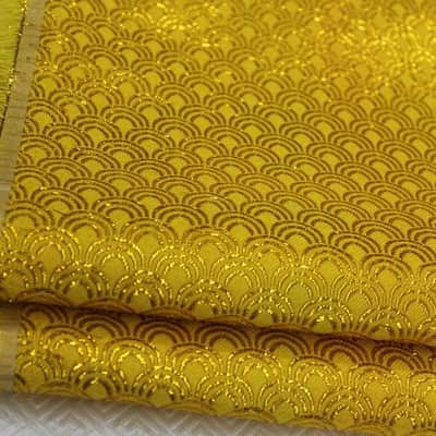 Golden Speaker Grill Cloth – Premium Brocade Gold & Black Fabric-Gold image 4