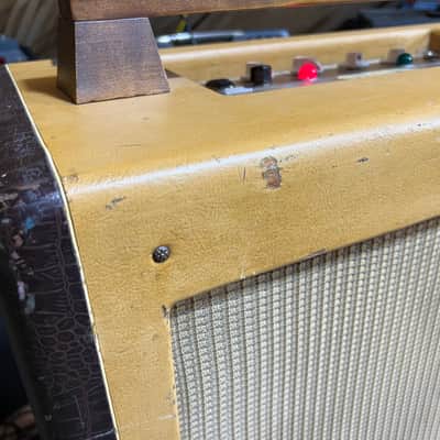 Magnatone Maestro M-212-8B 1952 with 2-12" Blue Jensen Speakers Faun with Brown Alligator image 3