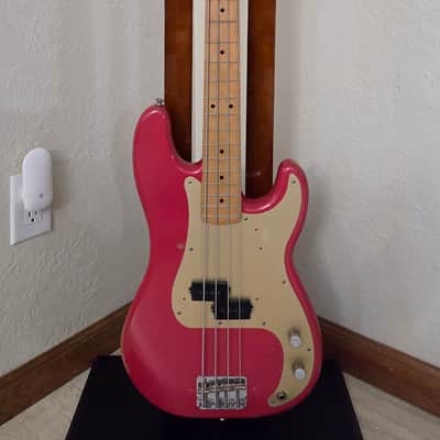 2016 Fender Road Worn '50s Precision Bass - Fiesta Red image 2