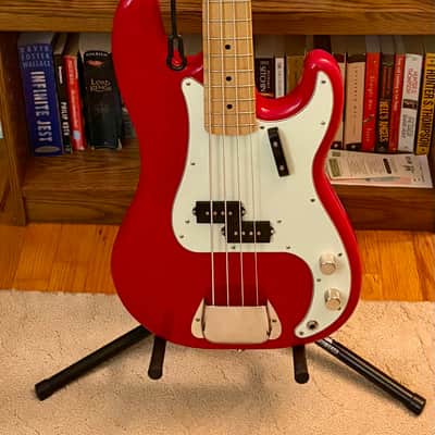 Fender Player Precision Bass with Maple Fretboard 2022 Sonic Red image 1