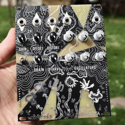 Chernobyletta Eurorack Module - Noise and Drone Oscillator Synth with CV Offset, Distortion, Power Starve and Touch Controls. Fully built. Black & Silver version. image 5