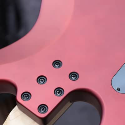 ESP LTD AP-4 Candy Apple Red Satin EMG Brushed Black Pickups Electric Bass image 18