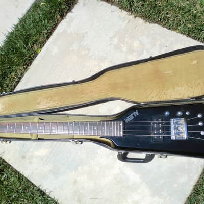 1985 Hondo Alien Headless Bass Guitar with Case image 2