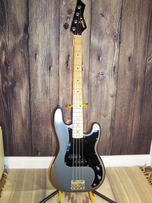 Legendary Vintage Bently Series 10 "P" Bass Guitar, 1990s, Metallic Gray image 1