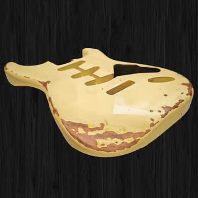 Strat Body - Nitro Heavy Relic Vintage White image 3
