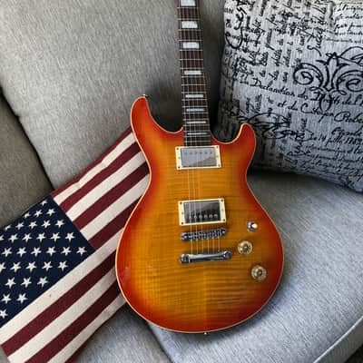 Cort M600 M Series Double Cutaway HH with Flame Maple Top 2002 - Cherry Burst Bild 10