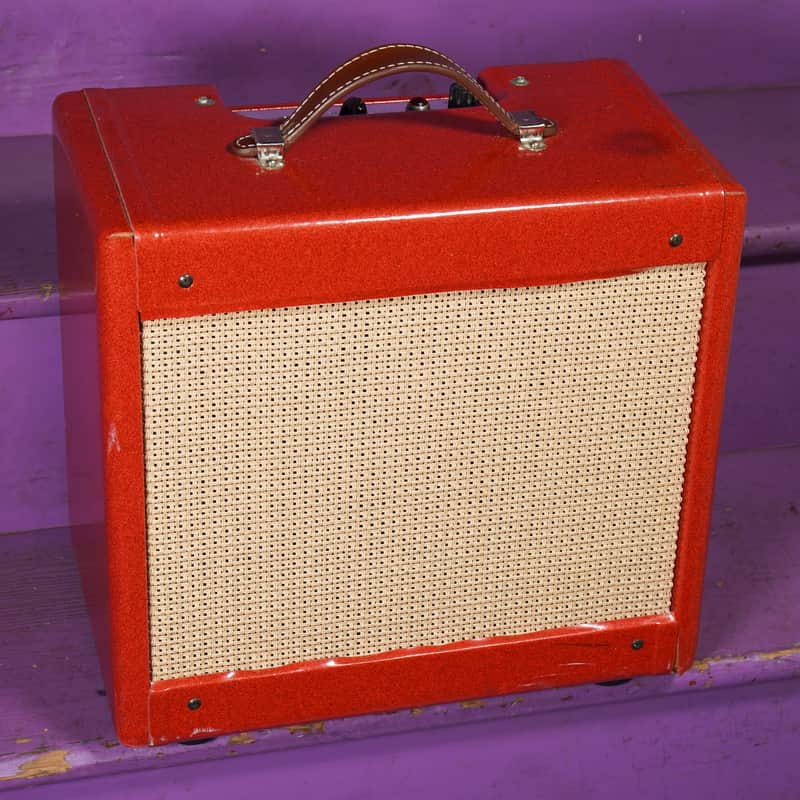 2010s Red Sparkle Tweed Champ 5w 1x8" Tube Amp Combo image 1