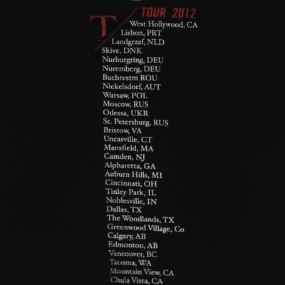 Linkin Park Concert T-shirt 2012 World Tour Cities on Back Large image 3