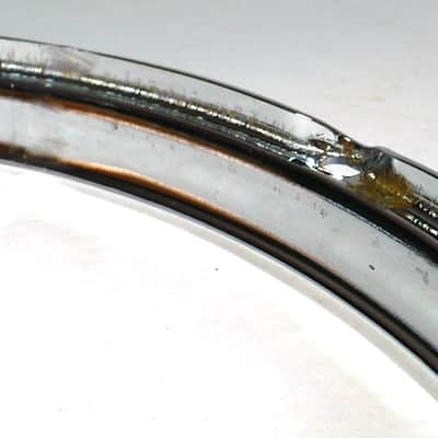 14" 8 Lug Stick Saver Hoops / Chrome over Steel / Possibly Slingerland? image 8