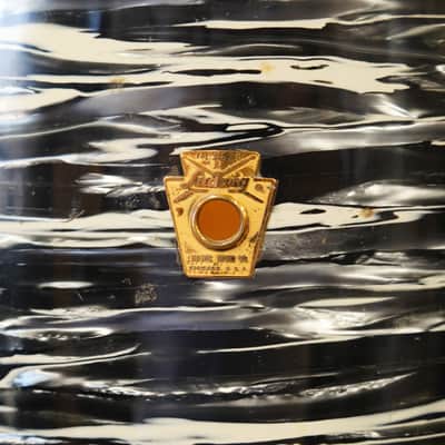 Vintage 1969 Ludwig USA 13" Maple Tom - Black Oyster Pearl + Keystone Badge | 9x13" image 11