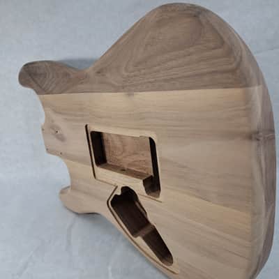 Unfinished Walnut SSS guitar body - for Fender Strat Stratocaster neck Floyd Rose J1991 image 5