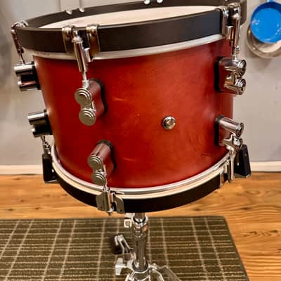 PDP Concept Maple 8x12” Rack Tom in Oxblood Satin Finish with Wood Hoops image 2